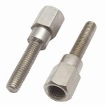 Adaptateur de retroviseur pour moto et scooter, 2 pieces, filetage male / femelle m8 8 mm vers 6 mm, ...