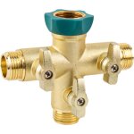 Adaptateur de robinet 3 voies - répartiteur en t 3 / 4 avec vanne d'arrêt, double raccord - idéal pour ... Adaptateur de robinet 3 voies - répartiteur en t 3 / 4 avec vanne d'arrêt, double raccord - idéal pour ...