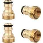 Adaptateur de robinet de tuyau d'arrosage 4 pi�ces connecteur de robinet en laiton adaptateur de robinet ...