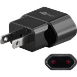 Adaptateur secteur fiche euro vers fiche us + jap - noir