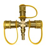 Adaptateur de s�parateur 3y pour remorque rv propane 1 / 4 pouces a connexion rapide, tuyau de propane ...