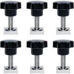 Adaptateur t - track m8x30mm acier inoxydable adaptateur a rainure en t avec ecrous etoile et rondelle ...
