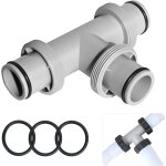 Adaptateur tuyau piscine, 1. 5   1. 5  t - forme raccord pompe piscine avec joint torique etanche, accessoire ...