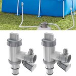 Adaptateur de tuyau de piscine hors sol avec vanne d'entretien / d'arrt et support de tuyau, accessoires ...