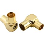 Adaptateur vid�o oehlbach antenna ad 90 - connecteur d'angle coaxial (lot de 2)