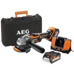 Aeg - meuleuse d'angle 125 mm brushless 18 v pro li - ion 5. 0 ah avec coffret - bews 18 - 125bl - 502c ...