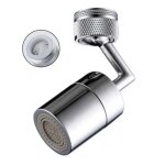 A�rateur de robinet rotatif double position avec adaptateur argent