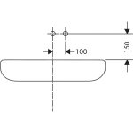 Afaire hansgrohe - talis s mitigeur de lavabo encastr� mural, bec 225mm, bonde � �coulement libre