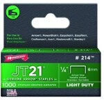 Agrafes pour agrafeuse jt 21 c - longueur 6 mm arrow
