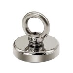 Aimant n�odyme super puissant / aimant de p�che argent 20 mm