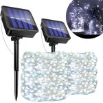 Aiou - lot de 2 guirlande lumineuse exterieure solaire, 12m 120led solaire guirlande jardin, 8 modes, ... Aiou - lot de 2 guirlande lumineuse exterieure solaire, 12m 120led solaire guirlande jardin, 8 modes, ...