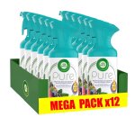 Air wick lot de 12 sprays a�rosol d�sodorisant pure huiles essentielles baies