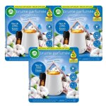 Air wick lot de 3 diffuseurs brume parfumée désodorisant huiles essentielles coton Air wick lot de 3 diffuseurs brume parfumée désodorisant huiles essentielles coton