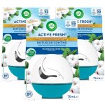 Air wick lot de 3 diffuseurs continu active fresh coton flacon de 75 ml