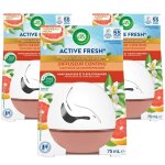 Air wick lot de 3 diffuseurs continu active fresh pamplemousse flacon de 75 ml