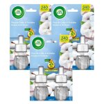 Air wick lot de 3 recharges diffuseur désodorisant electrique huiles essentielles coton duopack Air wick lot de 3 recharges diffuseur désodorisant electrique huiles essentielles coton duopack