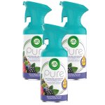 Air wick lot de 3 sprays a�rosol d�sodorisant pure huiles essentielles baies