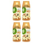 Air wick lot de 4 dsodorisants recharge freshmatic vanille & caramel - 250 ml