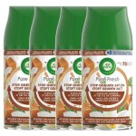 Air wick lot de 4 recharges freshmatic pure fresh vanille et dlice de caramel - 250ml