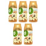 Air wick lot de 5 dsodorisants recharge freshmatic vanille & caramel - 250 ml