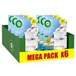 Air wick lot de 6 diffuseurs electrique dsodorisant huiles essentielles fleur de coton et orchide