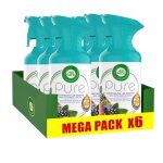 Air wick lot de 6 sprays a�rosol d�sodorisant pure huiles essentielles baies