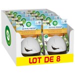 Air wick lot de 8 diffuseurs continu active fresh vanille flacon de 75 ml