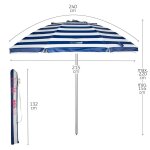Aktive parasol 62404 windproof �240cm uv50 unisex one size blanc / navy