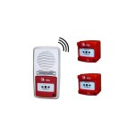 Alarme type 4 radio avec 2 d�clencheurs pour erp