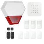 Alarme maison sans fil wifi et gsm 4g connectée casa avec sirène extérieure - kit 8 Alarme maison sans fil wifi et gsm 4g connectée casa avec sirène extérieure - kit 8