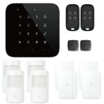 Alarme maison wifi et gsm 4g sans fil connect�e casa noire - kit 4