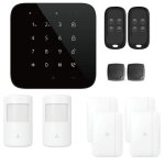 Alarme maison wifi et gsm 4g sans fil connecte casa noire - kit 6