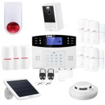 Alarme sans fil connecte gsm avec sirne et camra autonome pour maison kit connect 18