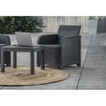 Allibert by keter - fauteuil sanremo - imitation rotin tress - gris graphite