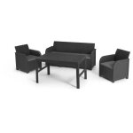 Allibert by keter - salon de jardin sanremo lyon 5 places - table basse 2 positions - imitation rotin ... Allibert by keter - salon de jardin sanremo lyon 5 places - table basse 2 positions - imitation rotin ...