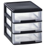 Allibert tour de rangement 3 tiroirs babel format a4 3x5 l