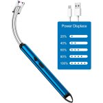 Allume bougie electrique, briquet arc electrique rechargeable usb avec affichage de batterie led long ... Allume bougie electrique, briquet arc electrique rechargeable usb avec affichage de batterie led long ...