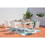 Alondra - salon alu 6 places, chaises en cordes