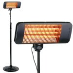 Alpina chauffage de terrasse stand chauffage extrieur terrasse 2000w 3 niveaux - lampe chauffante exterieur ...