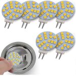 Ampoules led rondes g4 blanc chaud, 2 w, remplace une ampoule halogene de 20 w, 12 v ca / 10 - 30 v cc, ...
