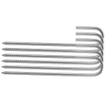 Ancrages au sol  crochet en j, piquets de barres d'armature en acier galvanis, piquets de support d'extrmit ...