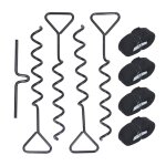 Ancrages au sol, piquets en acier multifonctions, kit d'ancrage pour trampoline, abri de jardin, balançoire, ... Ancrages au sol, piquets en acier multifonctions, kit d'ancrage pour trampoline, abri de jardin, balançoire, ...