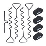 Ancrages au sol, piquets en acier multifonctionnels, kit d'ancrage pour trampoline, hangar, balançoire, ... Ancrages au sol, piquets en acier multifonctionnels, kit d'ancrage pour trampoline, hangar, balançoire, ...