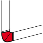 Angle plat variable de 85 � 120 pour plinthe dlplus 80x20mm blanc legrand 033747