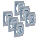 Anneau d'arrimage pour remorque 6 pcs acier galvanis 2000 kg