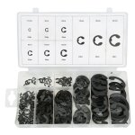 Anneaux  pression en acier au carbone noir, kits de circlips de retenue e internes, accessoire de machine ...
