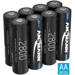 Ansmann accu aa mignon 2800mah nimh 1, 2v - piles rechargeable (8 pcs)