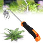 Appareil de dsherbage avec manche, outil de jardinage pour creuser, transplanter, dsherber (6 dents) ...