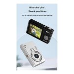 Appareil photo numerique hd 1080p 96 mp pour enfants - zoom 16x, argent