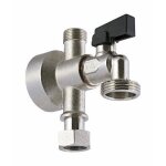 Applique piquage jupe haute - avec robinet machine � laver - 12x17 � visser riquier